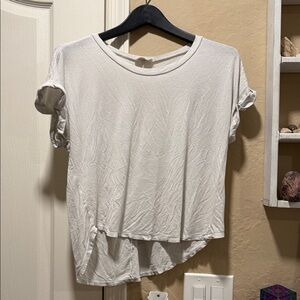 Elegant White Ruffle Sleeve Women's Tee